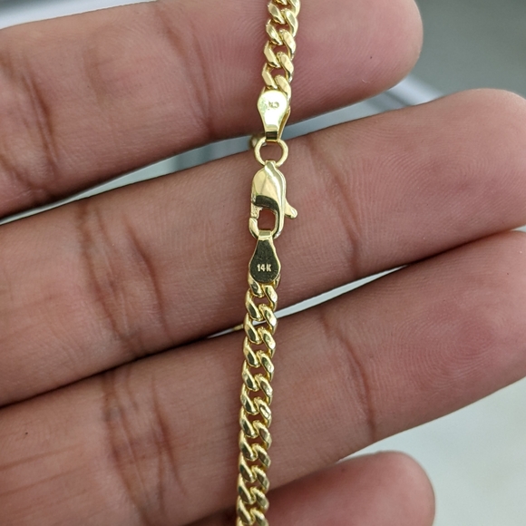 14kt Real Gold Miami Cuban Style Chain 3.6 mm 20 Inches - Picture 12 of 12